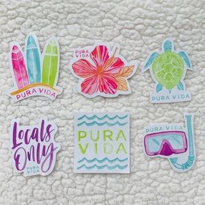 Pura Vida vinyl sticker decal lot 6